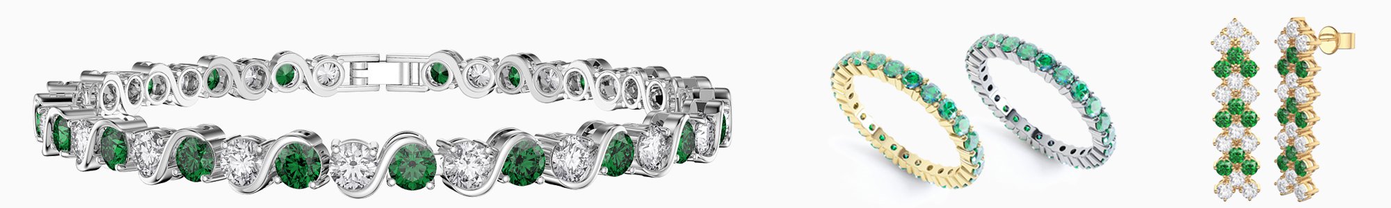 Emerald Jewellery - Emerald Earrings, studs and drops to Emerald Pendants, Engagement Rings and Bracelets