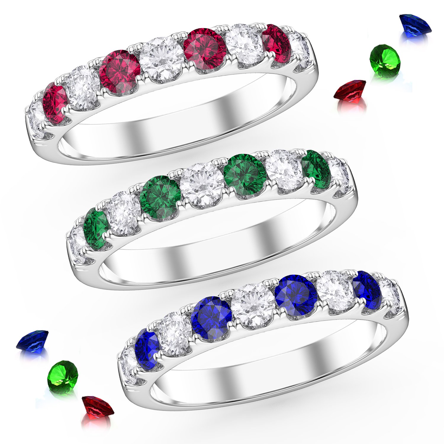 Gemstone Wedding Rings