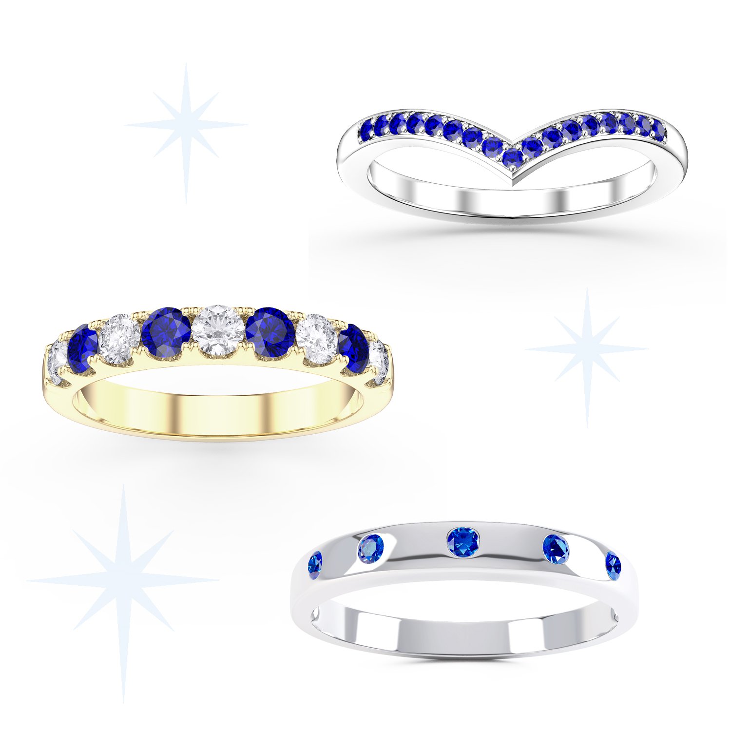 Sapphire Wedding Rings