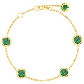 Emerald By the Yard 18ct Gold Vermeil Bracelet