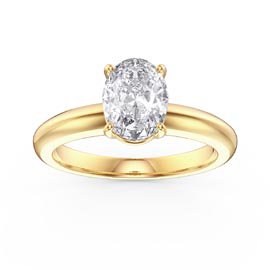 Unity Moissanite Oval Solitaire 9ct Yellow Gold Proposal Ring