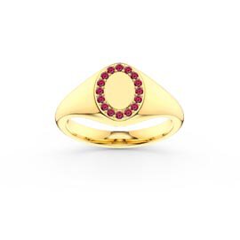 Ruby 9ct Gold Signet Ring