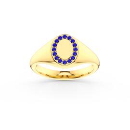 Sapphire 9ct Gold Signet Ring