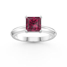 Unity 1ct Princess Ruby 18ct White Gold Engagement Ring