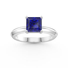 Unity 1ct Princess Sapphire 9ct White Gold Proposal Ring
