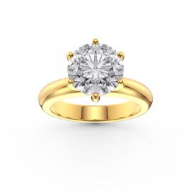 Unity 2ct Moissanite Solitaire 18ct Yellow Gold Engagement Ring