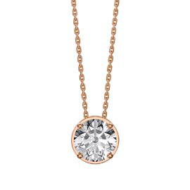 Infinity 1.0ct Solitaire White Sapphire 18ct Rose Gold Vermeil Pendant