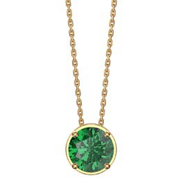 Infinity 1.0ct Solitaire Emerald 18ct Gold Vermeil Pendant