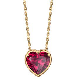 Infinity 1ct Heart Ruby 18ct Yelloe Gold Pendant