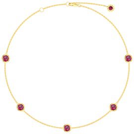 Ruby By the Yard 18ct Gold Vermeil Choker Necklace