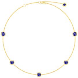 Sapphire By the Yard 18ct Gold Vermeil Choker Necklace