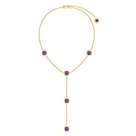 Amethyst By the Yard 18ct Gold Vermeil Lariat Necklace