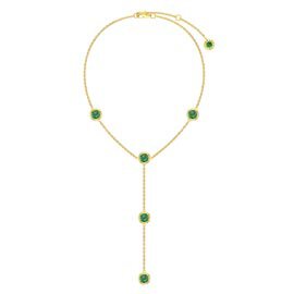 Emerald By the Yard 18ct Gold Vermeil Lariat Necklace