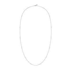 Pearl By the Yard Platinum plated Silver Necklace 36inch