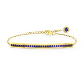 Unity Sapphire 18ct Gold Vermeil Line Bracelet