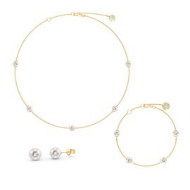 Pearl By the Yard 18ct Gold Vermeil Jewellery Set