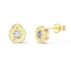Charmisma Moissanite 18ct Gold Vemeil Dainty Stud Earrings