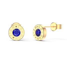 Charmisma Sapphire 18ct Gold Vermeil Dainty  Stud Earrings