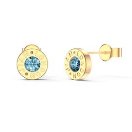 Charmisma Topaz 18ct Gold Vermeil Dainty Stud Earrings