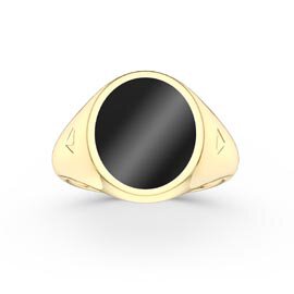 Onyx Oval 9ct Yellow Gold Signet Ring
