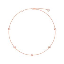 Pink Pearl By the Yard 18ct Rose Gold Vermeil Choker Necklace