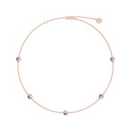 Lilac Pearl By the Yard 18ct Rose Gold Vermeil Choker Necklace
