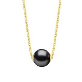 Tahitian pearl 18ct Yellow Gold Floating adjustable Necklace