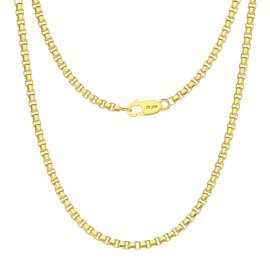 Medium 18ct Gold Vermeil Box Chain Necklace 3.3MM