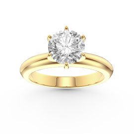 Unity 1ct Moissanite Classic Solitaire 9ct Yellow Gold Engagement Ring