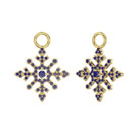 Sapphire Snowflake 18ct Gold Vermeil Interchangeable Earring Drops
