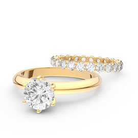 Unity 2.5ct Diamond 18ct Yellow Gold Full Eternity Wedding Ring Set