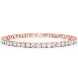Eternity Diamond CZ 18ct Rose Gold Vermeil Tennis Bracelet