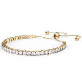 Eternity White Sapphire 18ct Gold Vermeil Fiji Friendship Tennis Bracelet