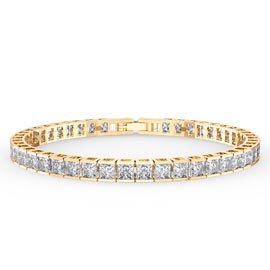 Princess CZ Diamond 18ct Gold plated Silver Tennis Bracelet
