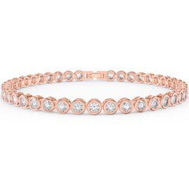 Infinity Diamond CZ 18ct Rose Gold Vermeil Tennis Bracelet