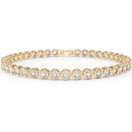 Infinity White Sapphire 18ct Gold Vermeil Tennis Bracelet