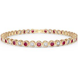 Infinity Ruby 18ct Gold Vermeil Tennis Bracelet