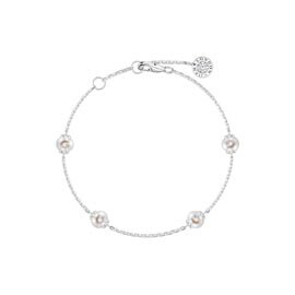 Pearl and Diamond By the Yard 18ct White Gold Bracelet