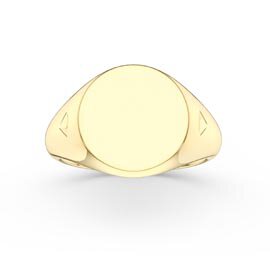 Round 9ct Yellow Gold Signet Ring