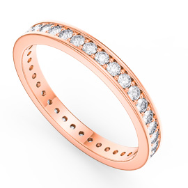 Promise Diamond 18ct Rose Gold Channel Full Eternity Ring