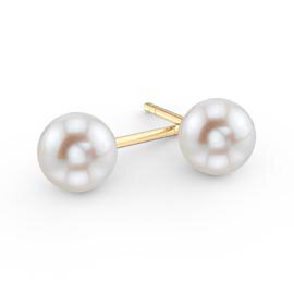 Venus Pearl 18ct Gold Vermeil Stud Earrings 7.0 to 7.5mm