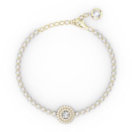 Fusion White Sapphire 18ct Gold Vermeil Tennis Bracelet