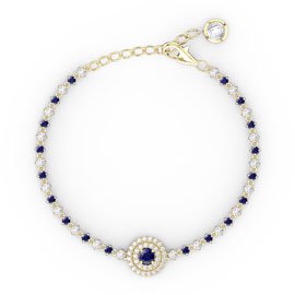 Fusion Sapphire 18ct Gold Vermeil Tennis Bracelet