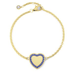 Charmisma Sapphire 18ct Gold Vermeil Heart Bracelet