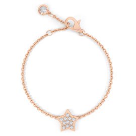 Charmisma GH SI1 Diamond Star 18ct Rose Gold Bracelet