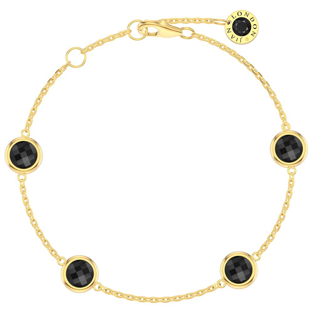 Onyx By the Yard 18ct Gold Vermeil Bracelet