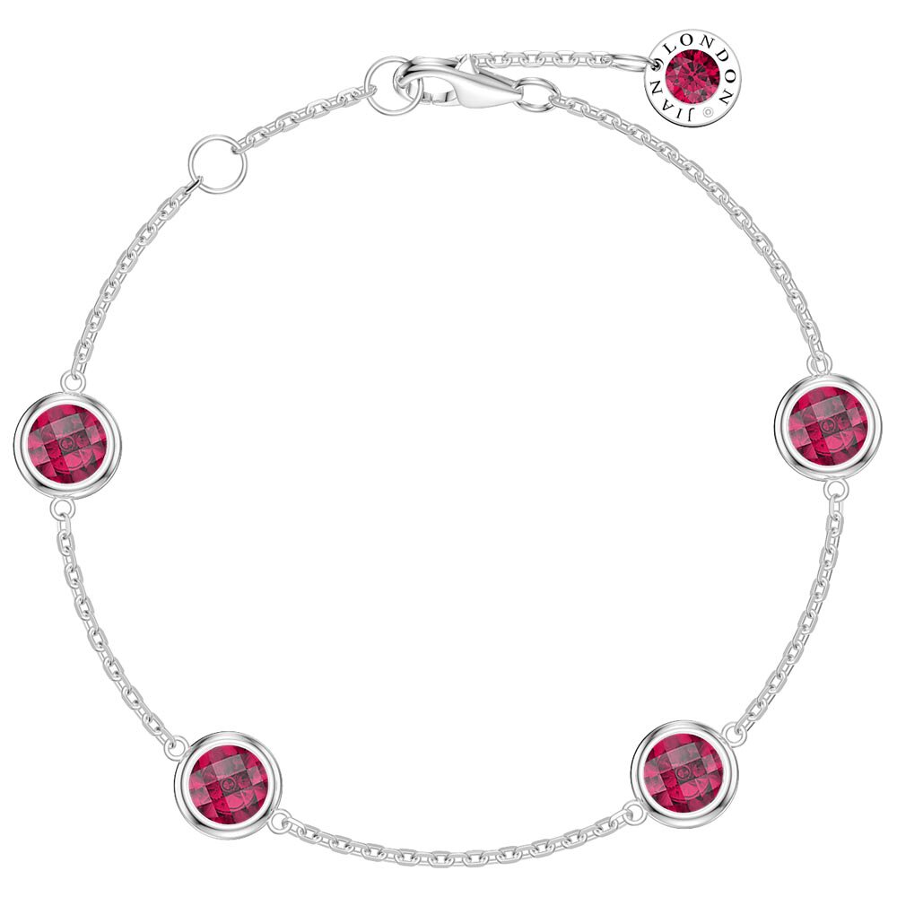 Ruby By the Yard 9ct White Gold Bracelet