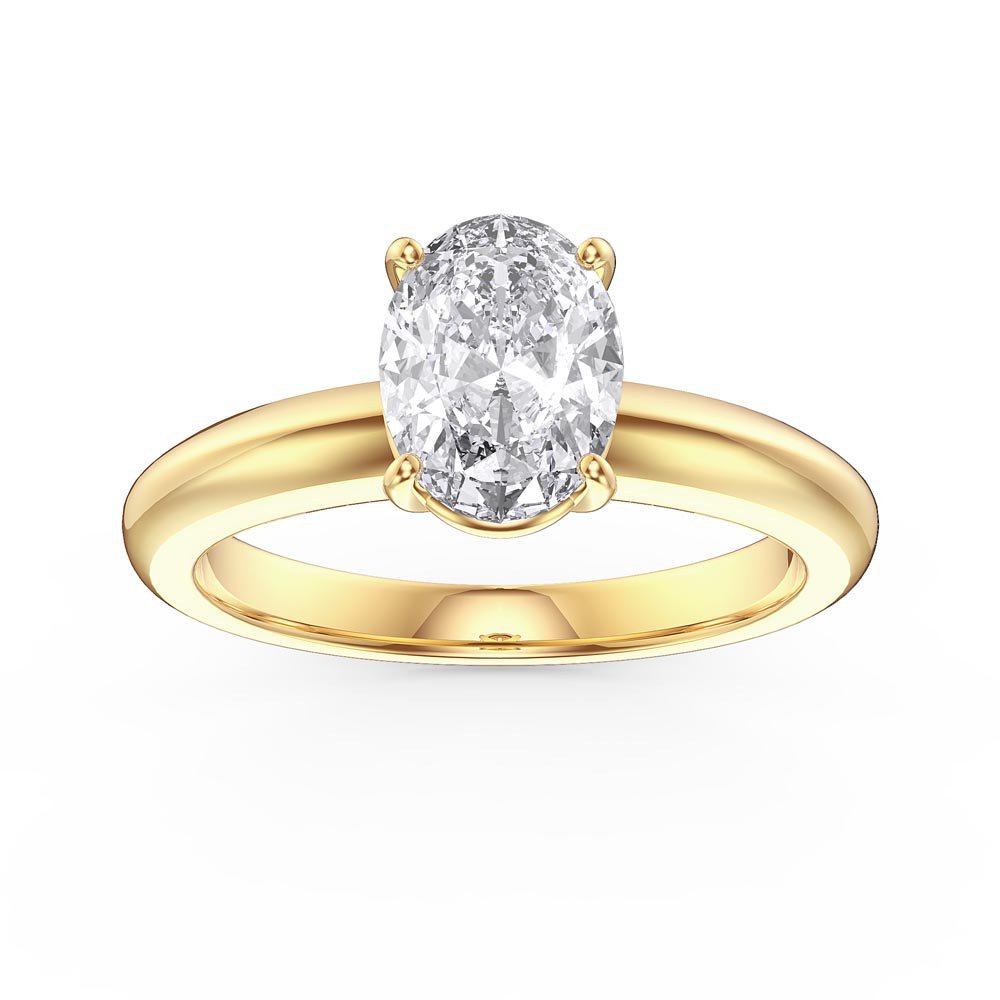 Unity 1.25ct Oval Moissanite Solitaire 18ct Yellow Gold Proposal Ring