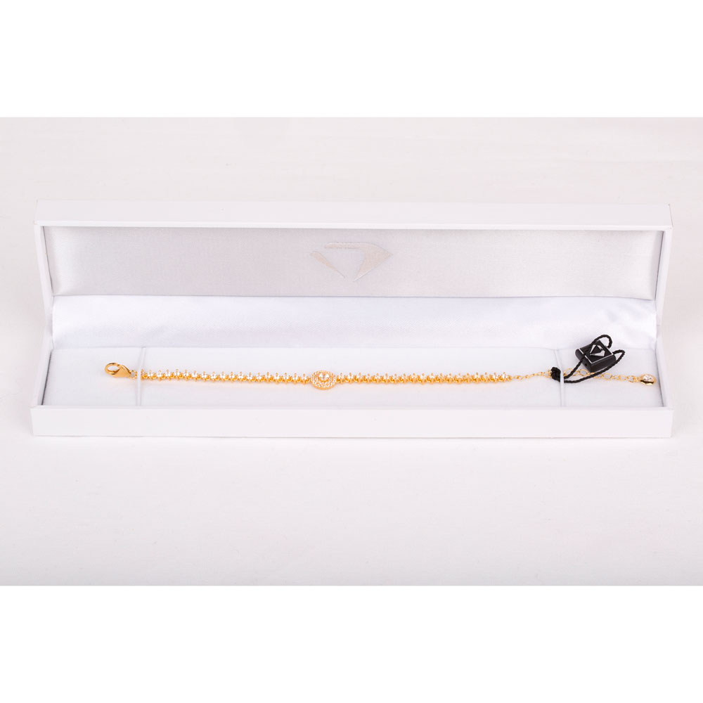 Fusion White Sapphire 18ct Gold Vermeil Tennis Bracelet #3