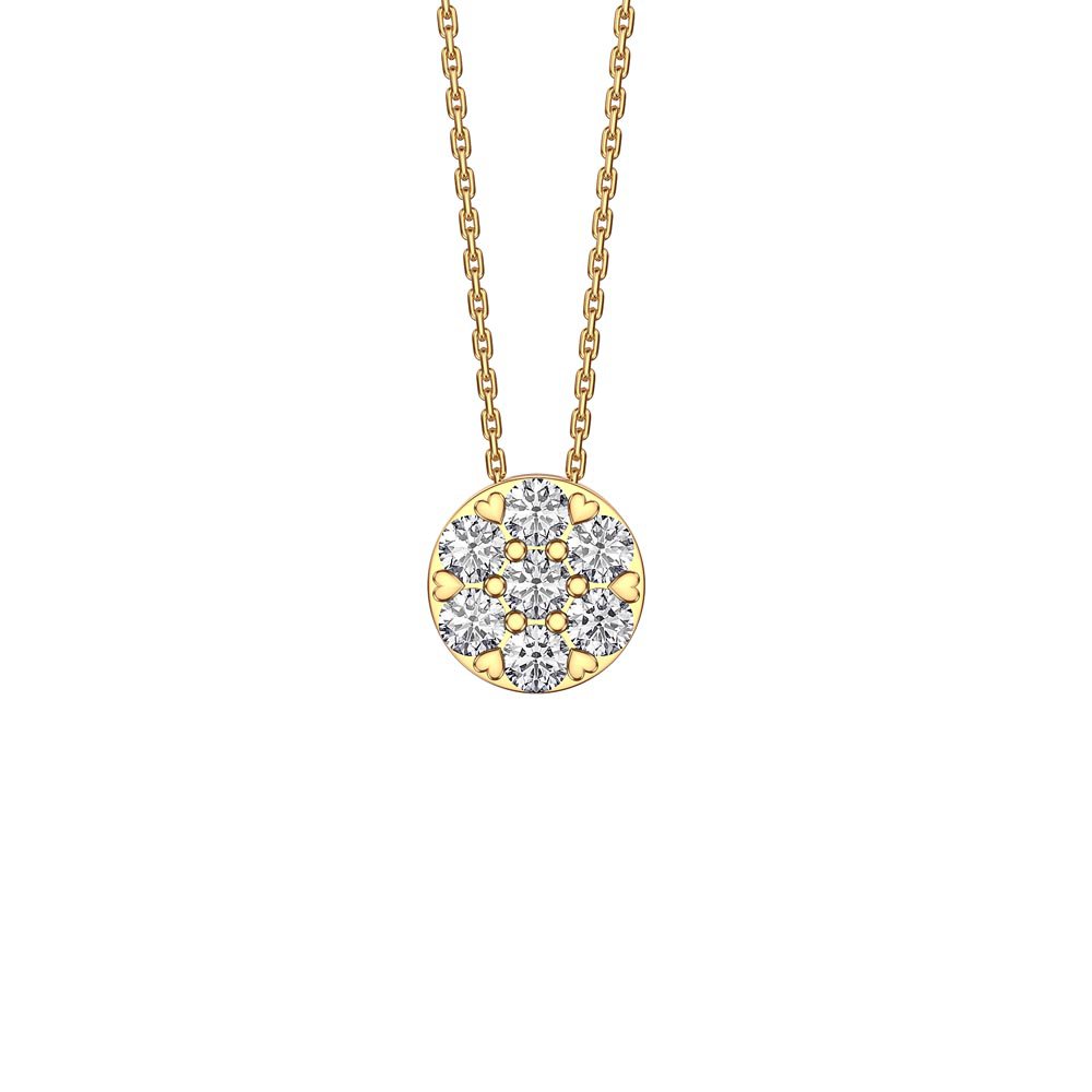 Infinity White Sapphire Pave and Halo 18ct Gold Vermeil Pendant Set #3